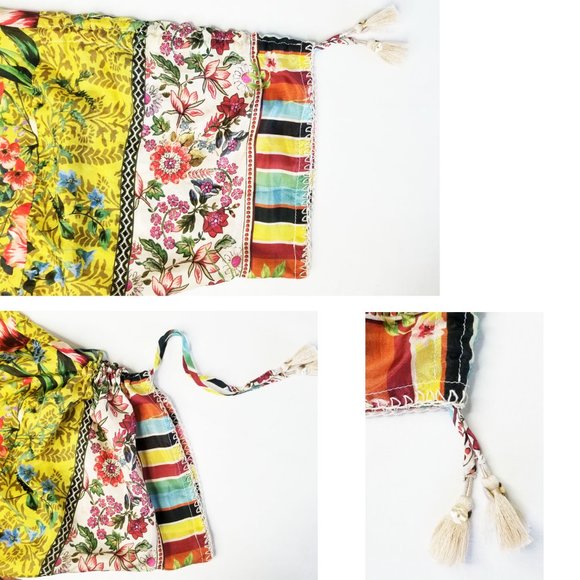 Johnny Was Colorful Floral and Stripe Blouse - Picture 7 of 13